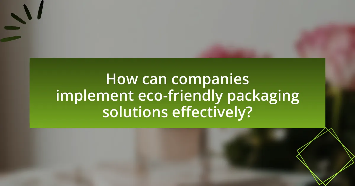 How can companies implement eco-friendly packaging solutions effectively?