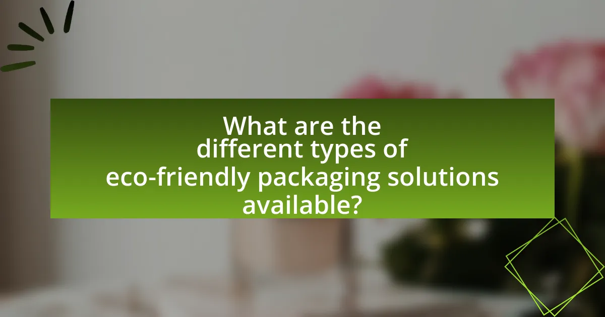 What are the different types of eco-friendly packaging solutions available?